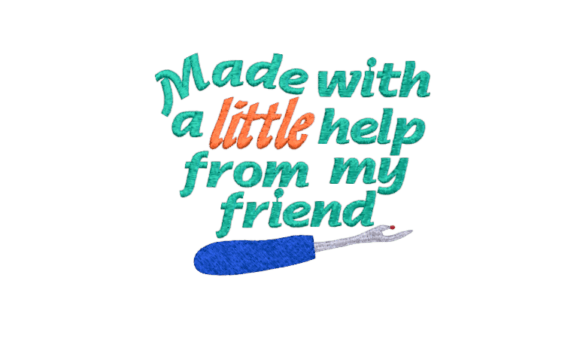 A Little Help from My Friend Quilt Label