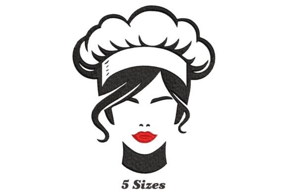 Beautiful Female Chef Face Embroidery Review