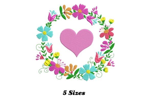 Charming Flower Wreath with Heart Embroidery Review