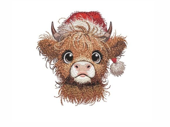Christmas Baby Highland Cow Embroidery Review