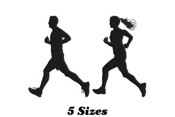 Man Woman Jogging Embroidery Design Review