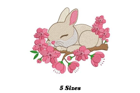 Rabbit with Orchid Flower