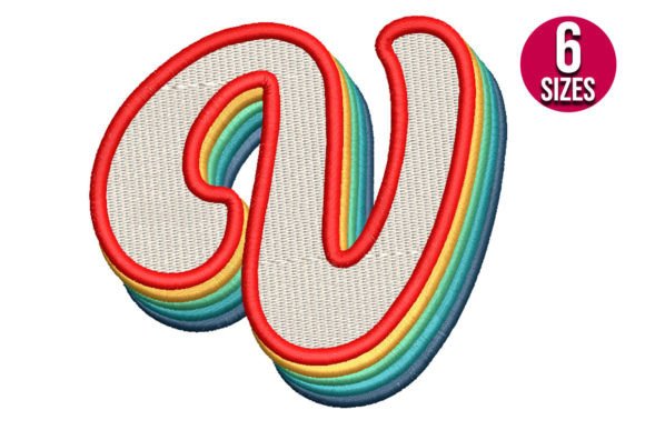 Retro Alphabet Letter V Embroidery Review