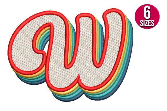 Retro Alphabet Letter W Embroidery Design Review