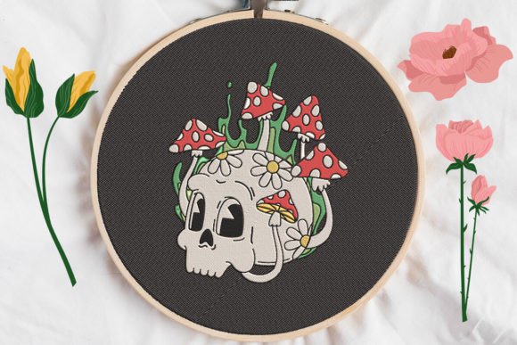 Skull and Mushroom Embroidery Design Review