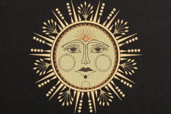 Sun with Face and Sunlight Embroidery Design Review